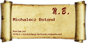 Michalecz Botond névjegykártya