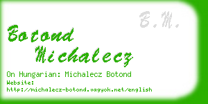 botond michalecz business card